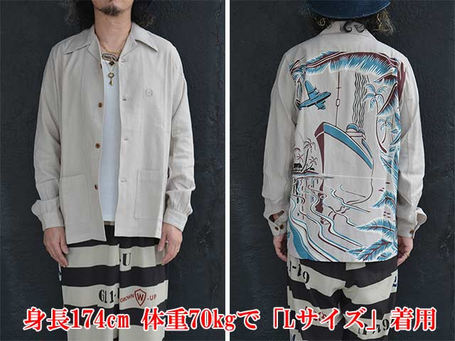 ��BY GLADHAND/�Х�����åɥϥ�ɡ�2025SS��Tropical L/S Back Panel Shirts/�ȥ��ԥ�����󥰥��꡼�֥Хå��ѥͥ륷��ġ�(BYGH5112)