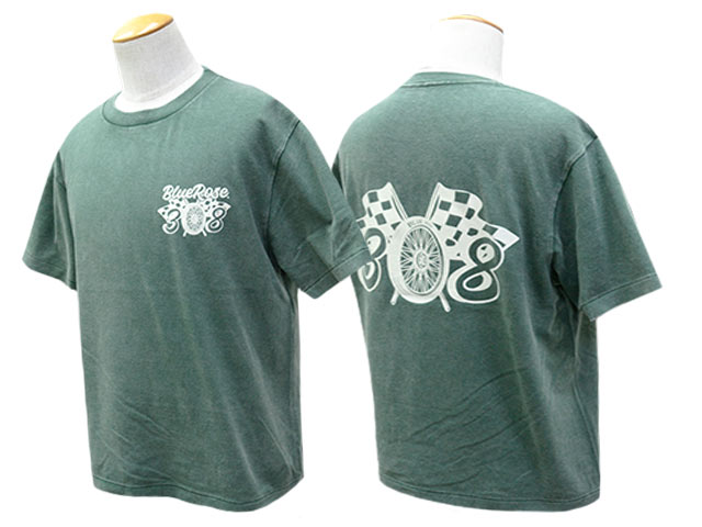��3����BLUE ROSE.308/�֥롼������.308�ۡ�Fade Wash Crew Neck Tee��Wheel 308��/�ե����ɥ����å��奯�롼�ͥå�Tee�ɥۥ�����308�ɡ�