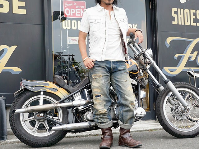 SKULL FLIGHT/スカルフライト】「Hard Pique Riders Club Zip Vest