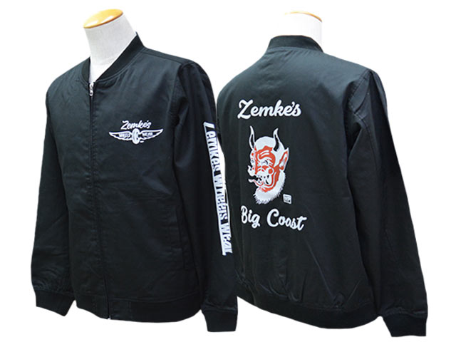 ��ZEMKE'S WHEELS WEAR/���ॱ���ۥ����륺�������ۡ�T/C Stadium Jacket��DEVIL��/T/C���������ॸ�㥱�åȡɥǥӥ�ɡ�
