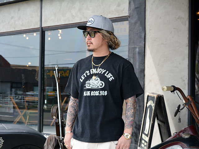 ��2���BLUE ROSE.308/�֥롼������.308�ۡ�Flat Visor Snapback Cap/�ե�åȥХ��������ʥåץХå�����åס�