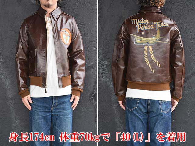 ��BUZZ RICKSON'S/�Х��ꥯ���󥺡ۡ�Type A-2��CONTRACT No. W535 AC-23380 ROUGH WEAR CLOTHING CO.�� 451st BOMB.SQ.-MISTER PERIOD TWICE-��(BR80668)