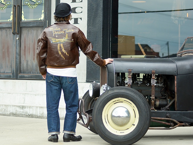 ��BUZZ RICKSON'S/�Х��ꥯ���󥺡ۡ�Type A-2��CONTRACT No. W535 AC-23380 ROUGH WEAR CLOTHING CO.�� 451st BOMB.SQ.-MISTER PERIOD TWICE-��(BR80668)