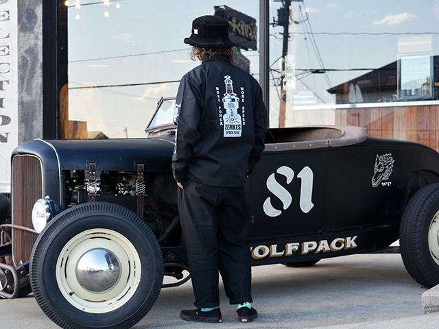 ��ZEMKE'S WHEELS WEAR/���ॱ���ۥ����륺�������ۡ�T/C Coach Jacket��SPARK PLUG��/T/C���������㥱�åȡɥ��ѡ����ץ饰�ɡ�