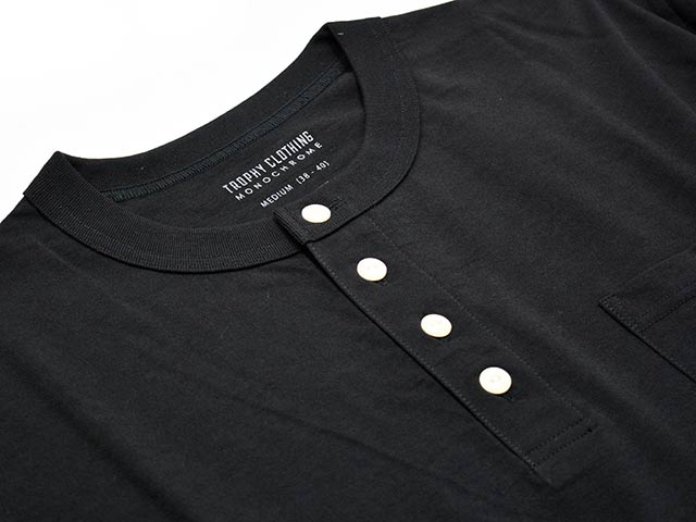 ��3����TROPHY CLOTHING/�ȥ��ե������������󥰡�2026SS�֡�MONOCHROME��RD Henley Tee/�ɥ�Υ��������RD�إ�꡼Tee��(TRMN-203)