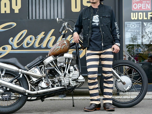 SKULL FLIGHT/スカルフライト】「Hard Pique Riders Club Zip Vest 