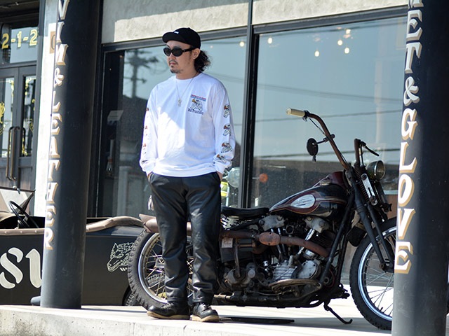 ��BEWARE CHOPPERS/�ӥ���������åѡ����ۡ�Printed L/S Tee��TRIPPLE THREAT��/�ץ��ƥåɥ��󥰥��꡼��Tee�ɥȥ�ץ륹��åȡɡ�