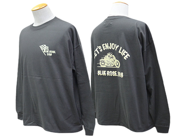 ��BLUE ROSE.308/�֥롼������.308�ۡ�Big Silhouette L/S Tee��ENJOY LIFE��/�ӥå����륨�åȥ��󥰥��꡼��Tee�ɥ��󥸥祤�饤�աɡ�