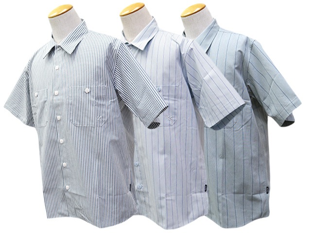 ��3����BLUCO/�֥륳��2026SS��Standard S/S Work Shirt��Stripe��/����������ɥ��硼�ȥ��꡼�֥������ġɥ��ȥ饤�סɡ�(163-21-118)