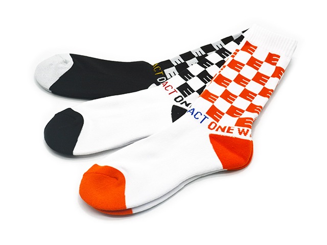 ��3����EVILACT/�����֥륢���ȡ�2025SS��Checker Socks/�����å������å�����(EA25-ACT1-A02)