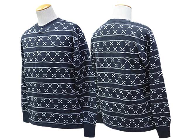 ��2����DAZZLE SUGAR/�����륷�奬����2025AW��Jacquard Henley L/S Tee/���㥬���ɥإ�꡼���󥰥��꡼��Tee��