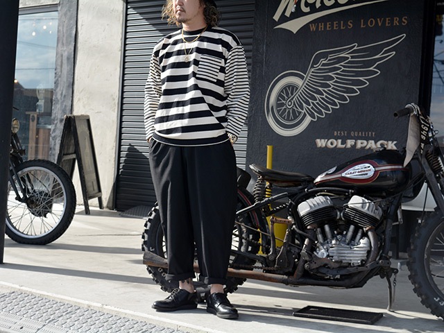 ��2����POP EYES/�ݥåץ�������2026SS��CRAZY BORDER L/S Tee/���쥤�����ܡ��������󥰥��꡼��Tee��(26SS-PPE-006)