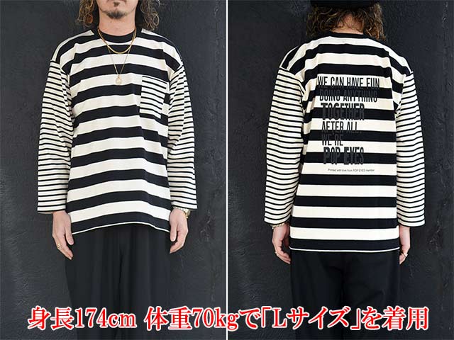 ��2����POP EYES/�ݥåץ�������2026SS��CRAZY BORDER L/S Tee/���쥤�����ܡ��������󥰥��꡼��Tee��(26SS-PPE-006)