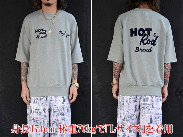 ��POP EYES/�ݥåץ�������2026SS��HOT&ROD S/S Sweat Shirt/�ۥå�&���åɥ��硼�ȥ��꡼�֥������åȥ���ġ�(26SS-PPE-002)