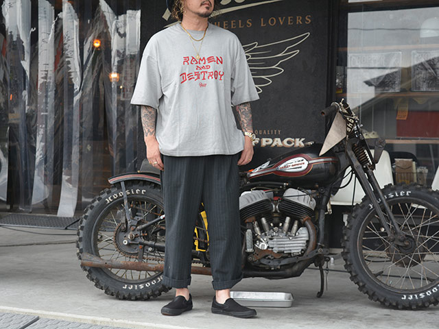 ��3����BLUCO/�֥륳��2026SS��Pigment Over Tee��RAMEN&DESTROY��/�ԥ����ȥ����С�Tee�ɥ顼���&�ǥ��ȥ����ɡ�(164-22-056)