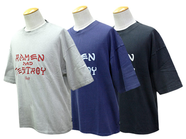 ��3����BLUCO/�֥륳��2026SS��Pigment Over Tee��RAMEN&DESTROY��/�ԥ����ȥ����С�Tee�ɥ顼���&�ǥ��ȥ����ɡ�(164-22-056)