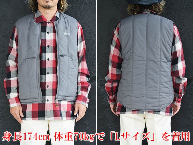��3����BLUCO/�֥륳��2024AW��Crew Neck Quilting Vest/���롼�ͥå�����ƥ��󥰥٥��ȡ�(145-35-008)