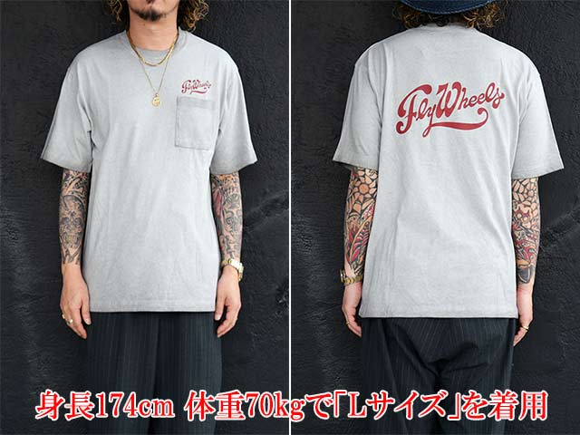 ��2����BLUCO/�֥륳��2026SS��Pigment Pocket Tee��FLY WHEELS��/�ԥ����ȥݥ��å�Tee�ɥե饤�������륺�ɡ�(164-22-058)