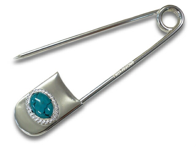 FIRST ARROW's/եȥۡLarge Safety Pins with Turquoise/դ顼եƥԥ󥺡(O-236)