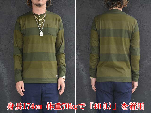 ��3����TROPHY CLOTHING/�ȥ��ե������������󥰡�2025AW��Overdye 3 Color Henley Wide Border L/S Tee/�����С�����3���顼�إ�꡼�磻�ɥܡ��������󥰥��꡼��Tee��(TR25AW-201)