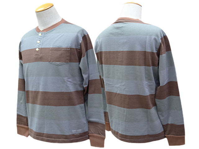 ��3����TROPHY CLOTHING/�ȥ��ե������������󥰡�2025AW��Overdye 3 Color Henley Wide Border L/S Tee/�����С�����3���顼�إ�꡼�磻�ɥܡ��������󥰥��꡼��Tee��(TR25AW-201)