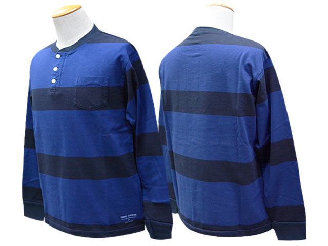 ��3����TROPHY CLOTHING/�ȥ��ե������������󥰡�2025AW��Overdye 3 Color Henley Wide Border L/S Tee/�����С�����3���顼�إ�꡼�磻�ɥܡ��������󥰥��꡼��Tee��(TR25AW-201)