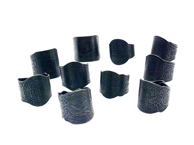 (30% OFF)��10���GLAD HAND/����åɥϥ�ɡۡ�Cigar Tag Ring/������������󥰡�(Black)