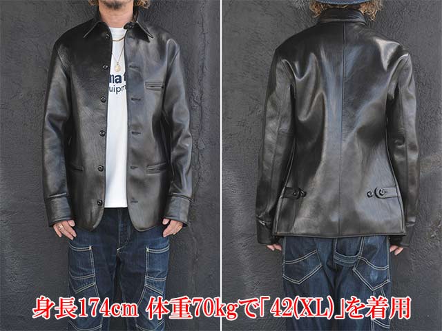 ��FINE CREEK LEATHERS/�ե����󥯥꡼���쥶�����ۡ�30's Leather Car Coat��KEY LOCK��/30's�쥶�����������ȡɥ������å��ɡ�(FCCO002)