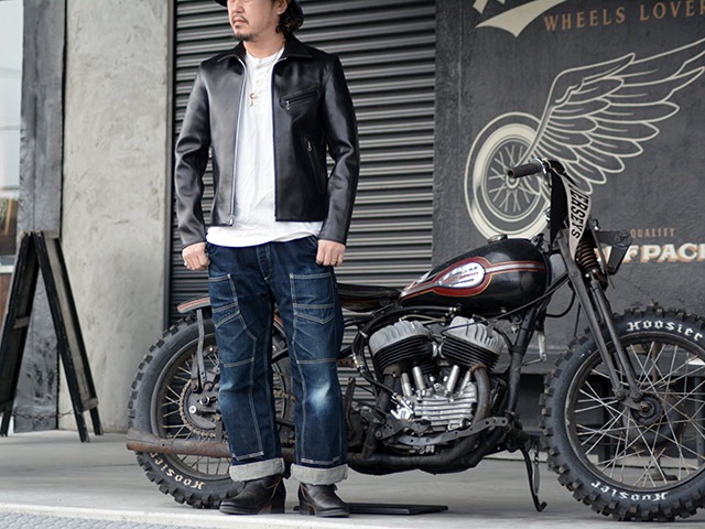 ��FINE CREEK LEATHERS/�ե����󥯥꡼���쥶�����ۡ�Single Riders Jacket��Eric��/���󥰥�饤���������㥱�åȡɥ���å��ɡ�(FCJK017)