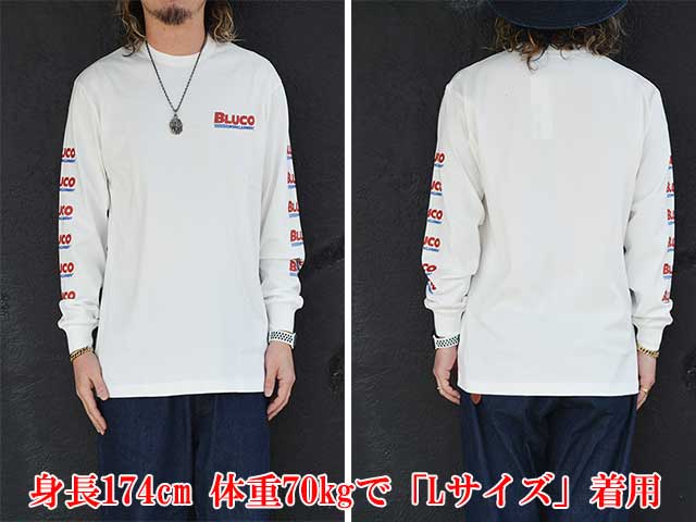 ��3����BLUCO/�֥륳��2025SS��Print L/S Tee��BWG��/�ץ��ȥ��󥰥��꡼��Tee��BWG�ɡ�(151-12-006)