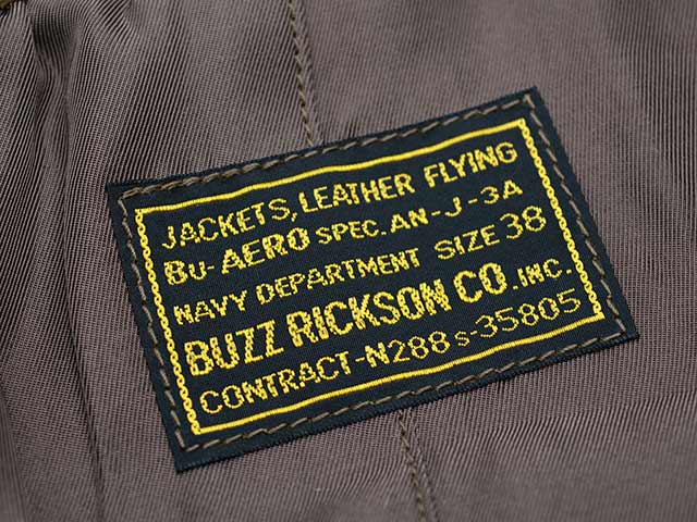 ��BUZZ RICKSON'S/�Х��ꥯ���󥺡ۡ�Type AN-J-3A��BUZZ RICKSON CO. INC. HORSEHIDE MODEL�ɡ�(BR80647)