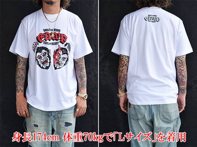 ��4����EVILACT/�����֥륢���ȡۡߡ�WOLF PACK/����եѥå��ۡ�EAWP S/S Tee/EAWP���硼�ȥ��꡼��Tee��