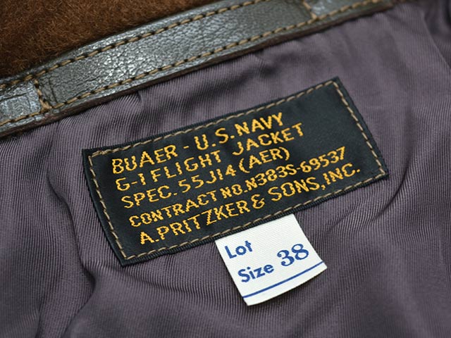 ��BUZZ RICKSON'S/�Х��ꥯ���󥺡ۡ�Type G-1��A.PRITZKER & SONS, INC.�ɡ�(BR80586)