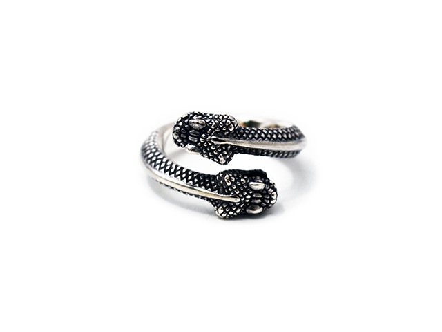 ��MAD CULT/�ޥåɥ���ȡۡ�Double Head Snake Ring��2��/���֥�إåɥ��͡�����󥰡�2�ɡ�(R-88)