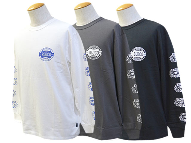��3����BLUCO/�֥륳��2025SS��Print L/S Tee��OIL��/�ץ��ȥ��󥰥��꡼��Tee�ɥ�����ɡ�(151-12-007)