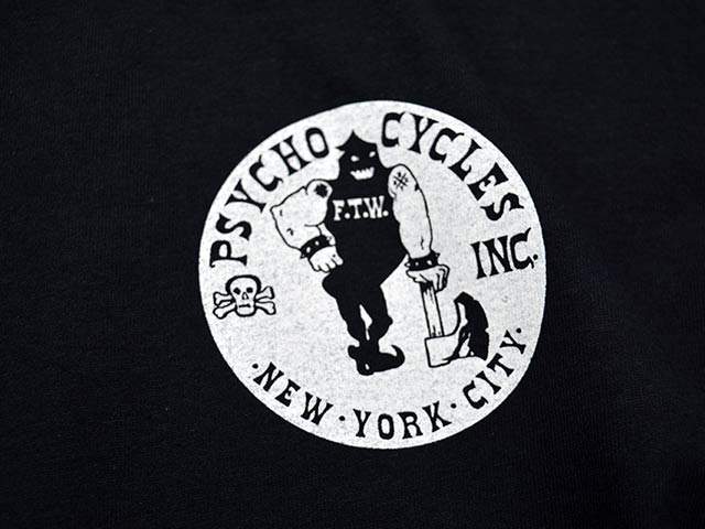 ��PSYCHO CYCLES/�������������륹�ۡ�Printed Crew Neck Tee��Left Chest Axeman��/�ץ��ƥåɥ��롼�ͥå�Tee�ɥ�եȥ������ȥ��å����ޥ�ɡ�