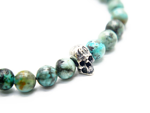 ��MAD CULT/�ޥåɥ���ȡۡ�Fucking BABY Stone Bracelet��African Turquoise��/�ե��å��󥰥٥��ӡ����ȡ���֥쥹��åȡɥ��եꥫ�󥿡��������ɡ�(SB-01)