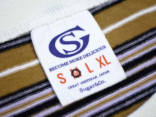 (30% OFF)��Sugar��Co./���奬������ɥ�����2022SS��Stripe Drop Tee/���ȥ饤�ץɥ��å�Tee��(SGR-TEE14)(�ǥ˥�/������/����ǥ���/���ᥫ��/�ϡ��졼/�ۥåȥ��å�/�ߥ꥿�꡼/WOLF PACK/����եѥå�)