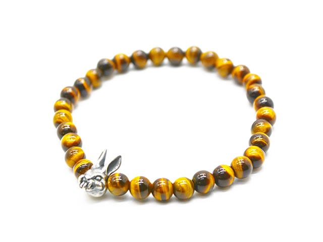 ��MAD CULT/�ޥåɥ���ȡۡ�Evil Rabbit Stone Bracelet��Tiger Eye��/�����ӥ��ӥåȥ��ȡ���֥쥹��åȡɥ������������ɡ�(SB-22)