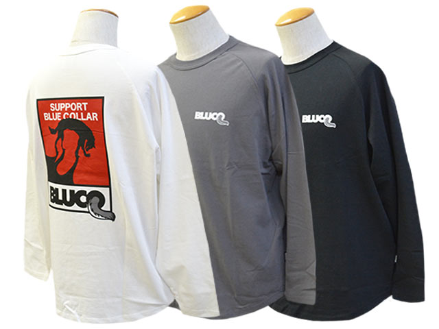 ��3����BLUCO/�֥륳��2025SS��Raglan L/S Tee��WOLF��/�饰�����󥰥��꡼��Tee�ɥ���աɡ�(151-12-008)