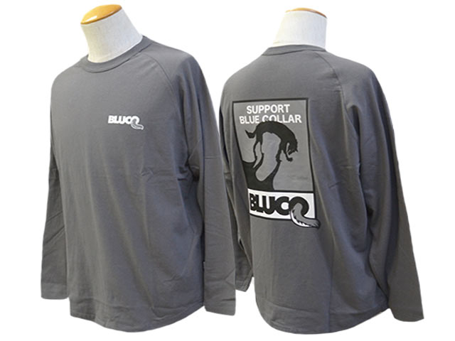 ��3����BLUCO/�֥륳��2025SS��Raglan L/S Tee��WOLF��/�饰�����󥰥��꡼��Tee�ɥ���աɡ�(151-12-008)