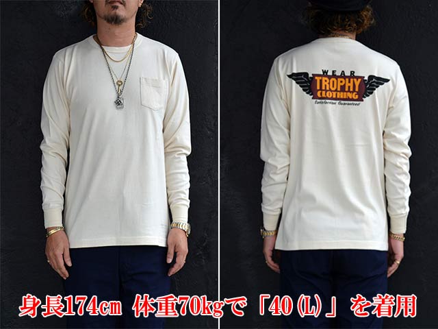 ��2����TROPHY CLOTHING/�ȥ��ե������������󥰡�2025AW��Wing Logo Overdye L/S Tee/�����С����������󥰥��������С��������󥰥��꡼��Tee��(TR25AW-203)