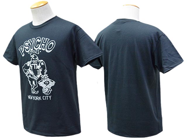 ��2����PSYCHO CYCLES/�������������륹�ۡ�Printed Crew Neck Tee��Shovel Head��/�ץ��ƥåɥ��롼�ͥå�Tee�ɥ���٥�إåɡɡ�