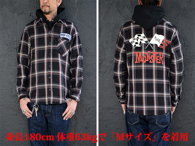 (50% OFF)��2����POP EYES/�ݥåץ�������2023SS��Model Car Club Flannel L/S Shirts/��ǥ륫������֥ե��ͥ���󥰥��꡼�֥���ġ�(23SS-PPE-003)(UNCHANGING LOVE/��������󥸥󥰥��/MISTER X/�ߥ��������å���/���ᥫ��/WOLF PACK/����եѥå�)