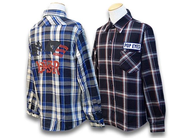 (50% OFF)��2����POP EYES/�ݥåץ�������2023SS��Model Car Club Flannel L/S Shirts/��ǥ륫������֥ե��ͥ���󥰥��꡼�֥���ġ�(23SS-PPE-003)(UNCHANGING LOVE/��������󥸥󥰥��/MISTER X/�ߥ��������å���/���ᥫ��/WOLF PACK/����եѥå�)