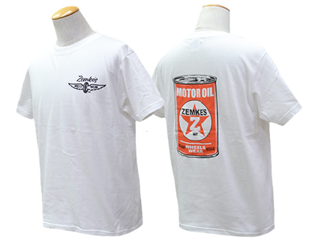 ��2����ZEMKE'S WHEELS WEAR/���ॱ���ۥ����륺�������ۡ�Crew Neck S/S Tee��MOTOR OIL��/���롼�ͥå����硼�ȥ��꡼��Tee�ɥ⡼����������ɡ�