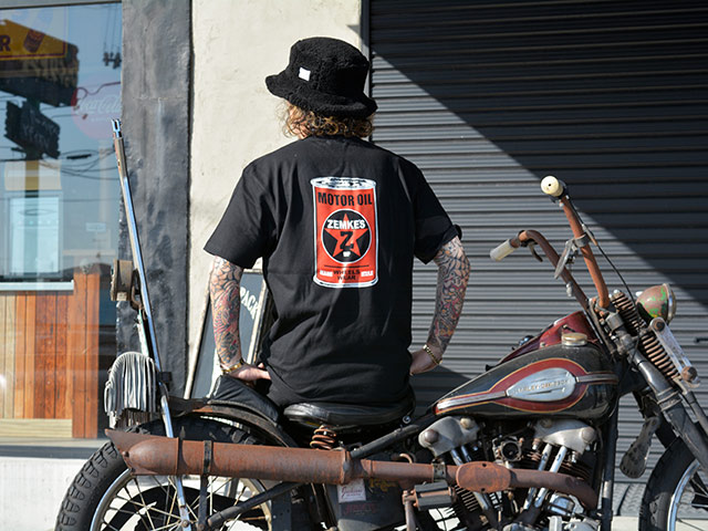 ��2����ZEMKE'S WHEELS WEAR/���ॱ���ۥ����륺�������ۡ�Crew Neck S/S Tee��MOTOR OIL��/���롼�ͥå����硼�ȥ��꡼��Tee�ɥ⡼����������ɡ�