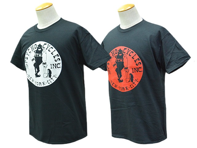 全2色【PSYCHO CYCLES/サイコサイクルス】「Printed Crew Neck Tee