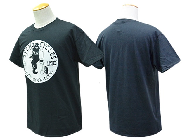 ��2����PSYCHO CYCLES/�������������륹�ۡ�Printed Crew Neck Tee��Axeman��/�ץ��ƥåɥ��롼�ͥå�Tee�ɥ��å����ޥ�ɡ�