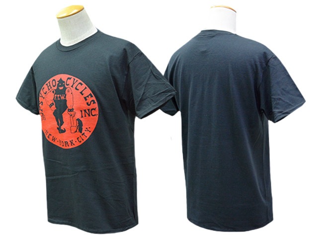 ��2����PSYCHO CYCLES/�������������륹�ۡ�Printed Crew Neck Tee��Axeman��/�ץ��ƥåɥ��롼�ͥå�Tee�ɥ��å����ޥ�ɡ�